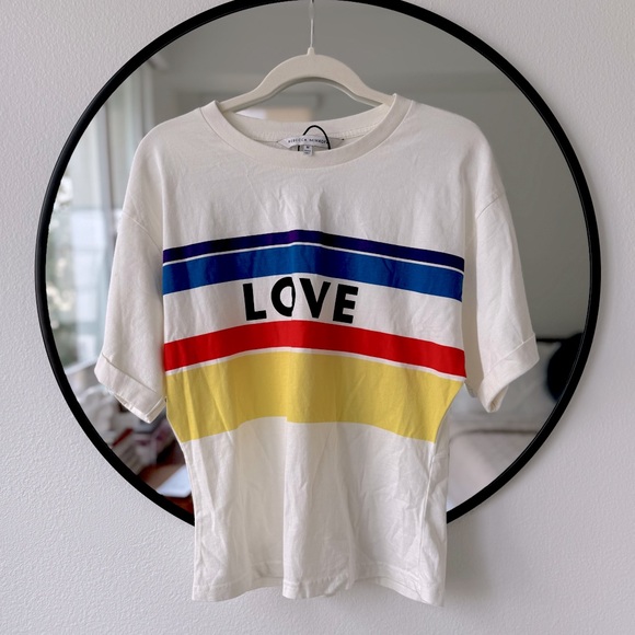 Rebecca Minkoff Cydney Love Stripe Tee, Women’s M - Picture 1 of 6